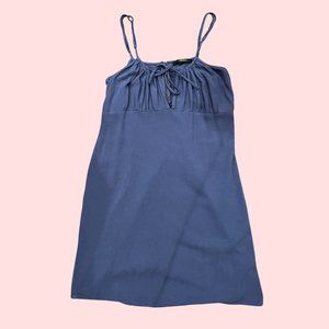 Blue Spaghetti Strap Mini Dress.